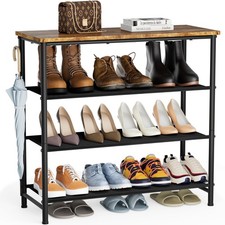HOMIDEC Shoe Rack 4 Tier Shoe