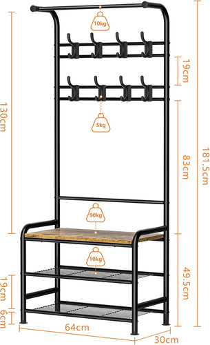 Homidec coat stand 182cm - coat, stand,