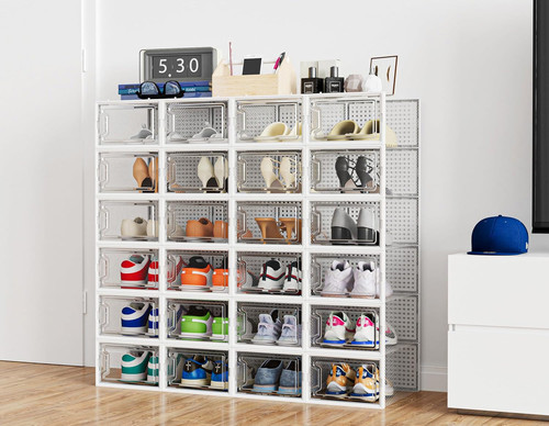 Homidec stackable shoe storage - stackable,